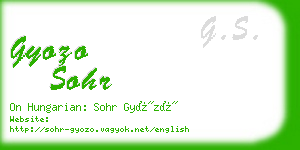 gyozo sohr business card